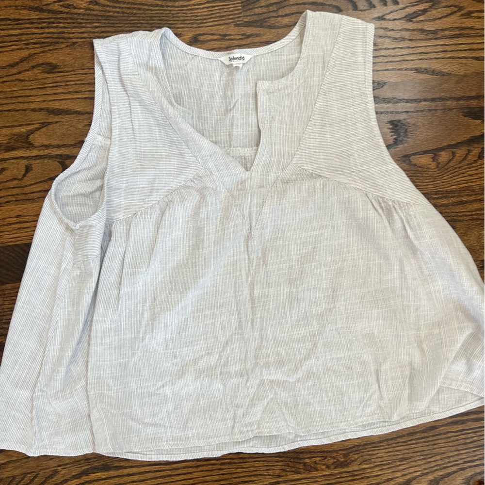 Splendid linen like cropped top